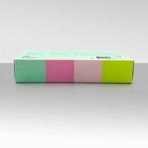 Еко-пријателски правоаголна кутија од хартија за бисквити, кутија за пакување за ужина за колачиња, прилагодено печатење пакување кутија за житарки со прозорец